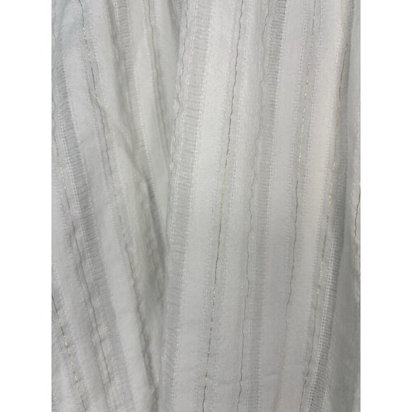 Anthropologie Hester And Orchard Shirt Top Size Medium Boho Crotchet Gold Detail - Picture 6 of 6